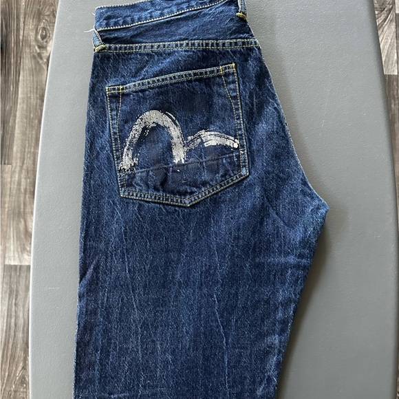 Evisu Jeans - Authentic Japanese Denim - Red & White Daicock Design - Picture 2 of 4